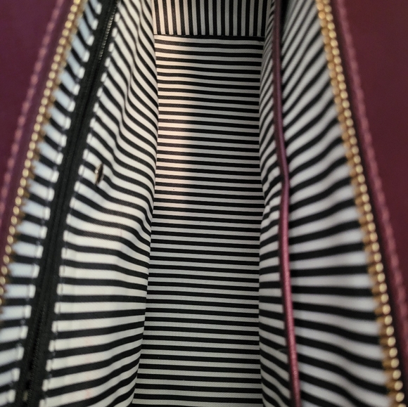 Kate Spade Burgundy Rose Lasercut handbag with matching wallet. - Picture 7 of 7
